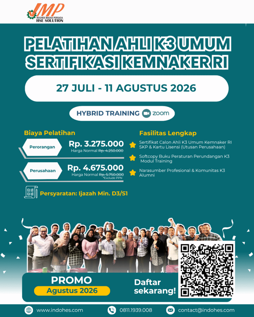 Pelatihan Ahli K3 Umum Kemnaker RI 27 Juli - 11 Agustus 2026 Hybrid